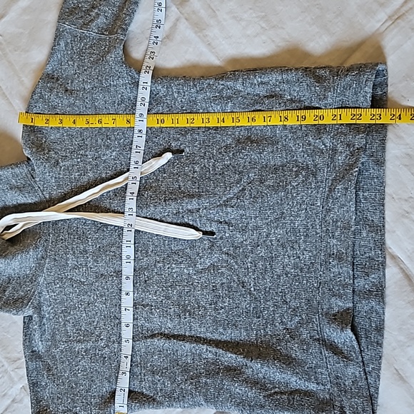 J.crew wool blend sweatshirt cropped cowl neck with drawstrings size small - Picture 12 of 14